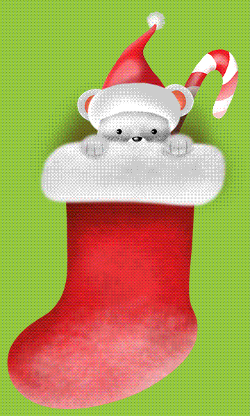 Polar Bear Christmas GIF by Bill Greenhead