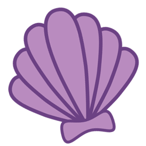 The Little Mermaid Shell Sticker by The Lost Bros for iOS & Android | GIPHY