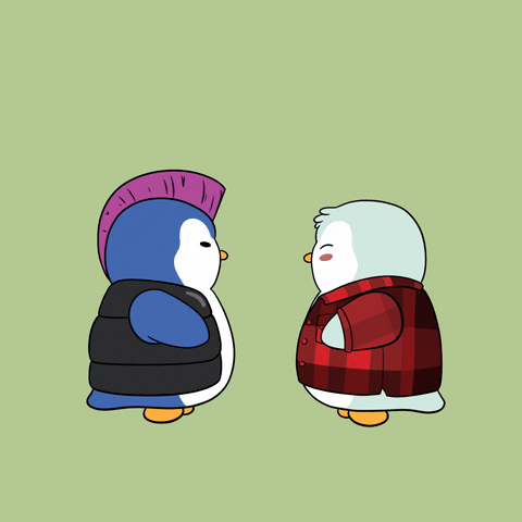 High Five Lets Go GIF by Pudgy Penguins