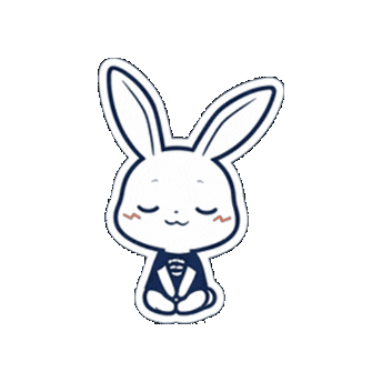 うさぎ ごめん Sticker by BEAUTY GARAGE