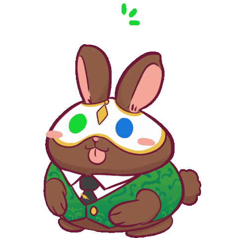 Thinking Bunny Sticker