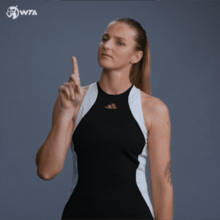 Point Up Karolina Pliskova GIF by WTA