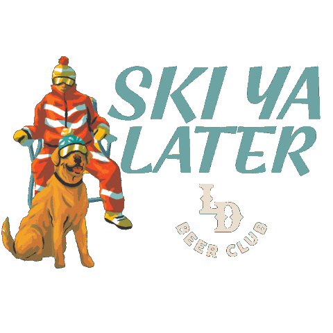 Winter Ski Ya Later Sticker by Lazy Dog Restaurant & Bar