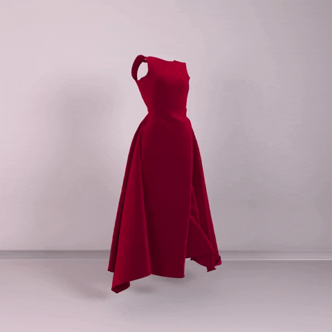 buzzers dancing red dress velvet GIF