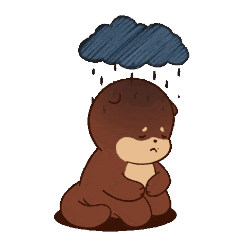 Sad Otter Sticker by OchiTheOtter