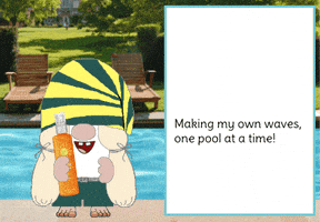 Pool Party Gnome GIF