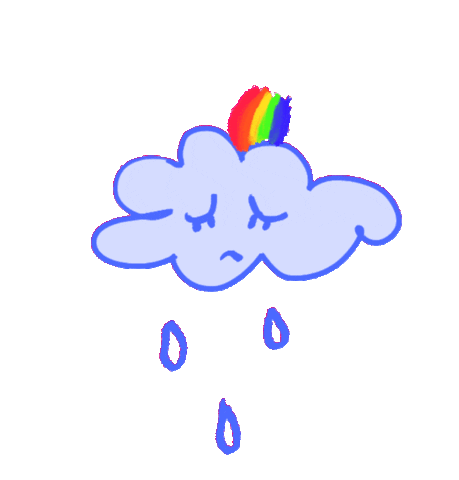 Sad Rainbow Sticker by Rhubarb