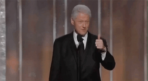 Image result for bill clinton thumbs up gif