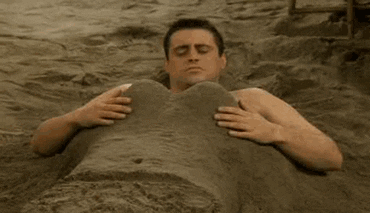 Image result for joey buried sand gif