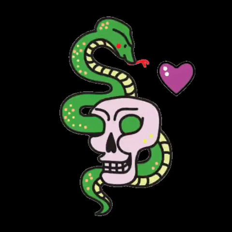 Cinthiecitas heart corazon skull tattoo GIF