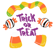 Trick Or Treat Halloween Sticker by patriciaoettel.illustration