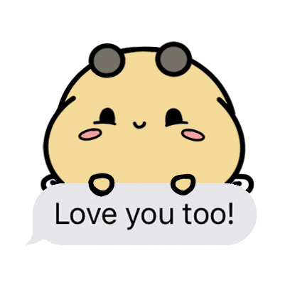 Luv You Sticker by Aminal Stickers