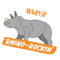 Rhino Safari Sticker by Brown