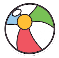 Summer Beach Ball Sticker by Skokie Public Library
