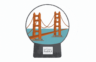 Bridge Snowglobe GIF by Parks Conservancy