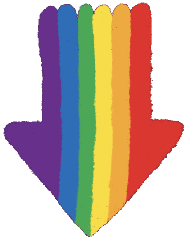 Rainbow Arrow Sticker