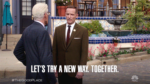 Collaborate Season 4 GIF by The Good Place - Find & Share on GIPHY
