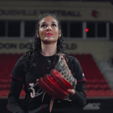 Softball Catch GIF by Louisville Cardinals