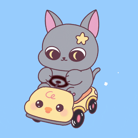 On My Way Cat GIF by Mira & Ink