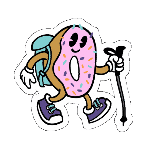 Walking Donut Sticker by Parks Conservancy