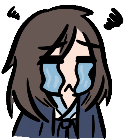 Sad Art Sticker by Winnie Gu 顾韵昀
