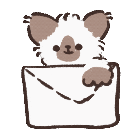 Cat Letter Sticker by koimoffee