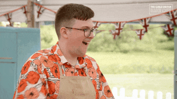 Sweat Relief GIF by The Great British Bake Off