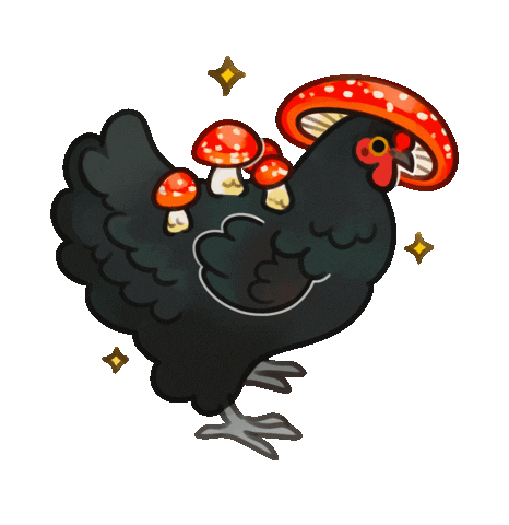 Chicken Mushroom Sticker