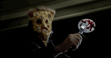 magicsocietypictures christmas horror pizza scary GIF