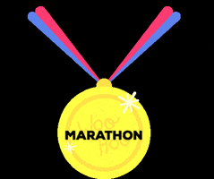 MARATHONTRAVELS run runner marathon medal GIF