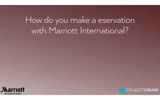Marriott International Faq GIF by Coupon Cause
