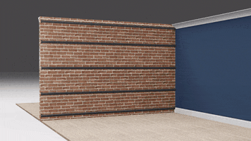 3D Acoustic Mineral Wool Onto A Wall GIF