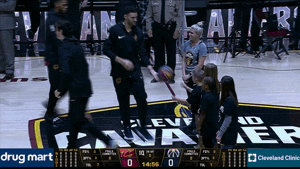 cavs hand off GIF by NBA