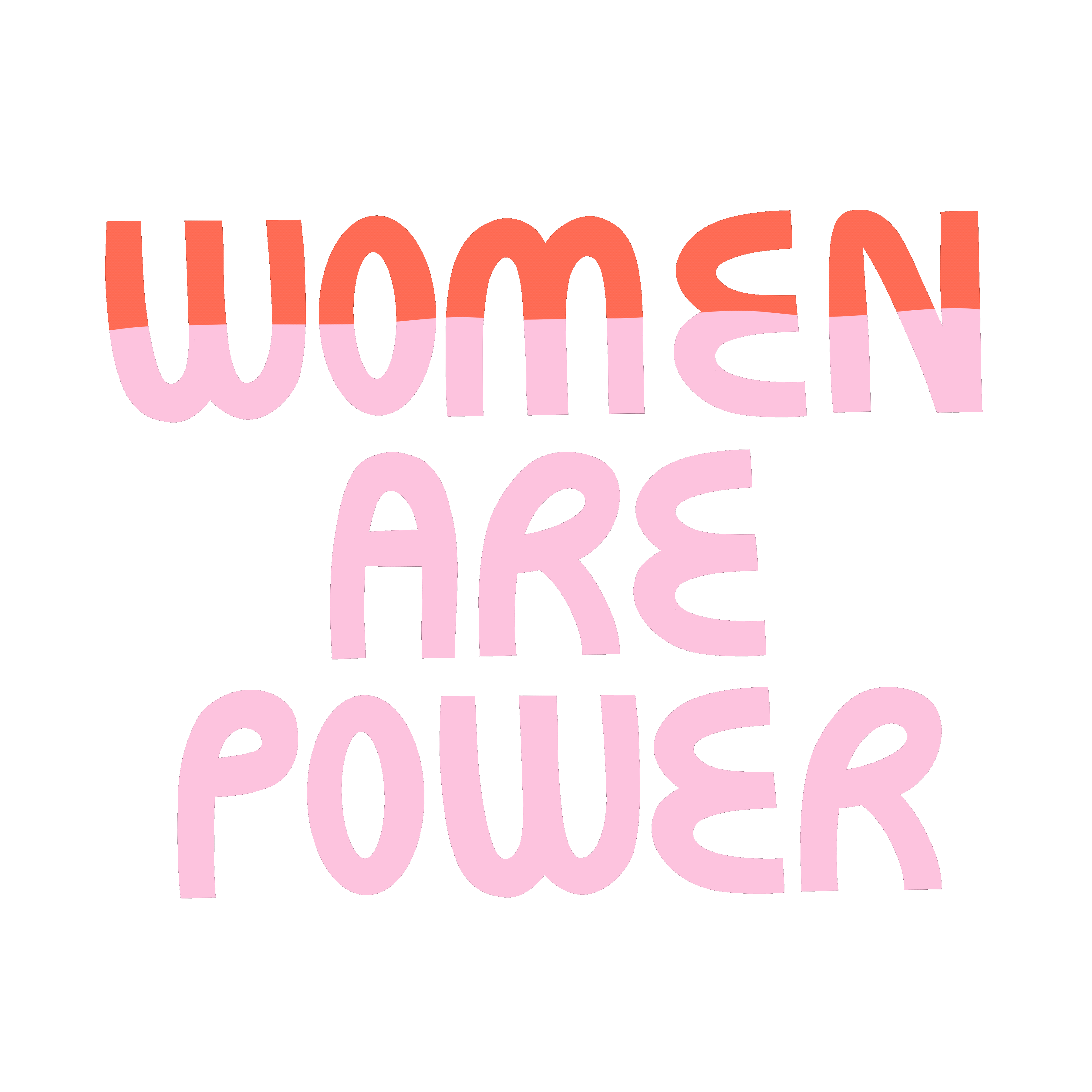 Women Are Power Pink Sticker by Emily Lynn Perelman for iOS & Android ...