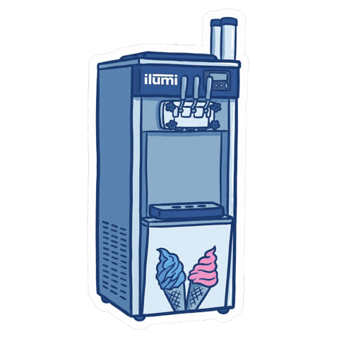 Helado Sticker by ILUMI Equipamiento Comercial