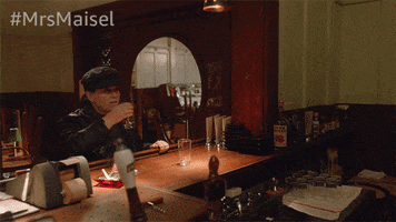 Season 4 Drinking GIF by The Marvelous Mrs. Maisel