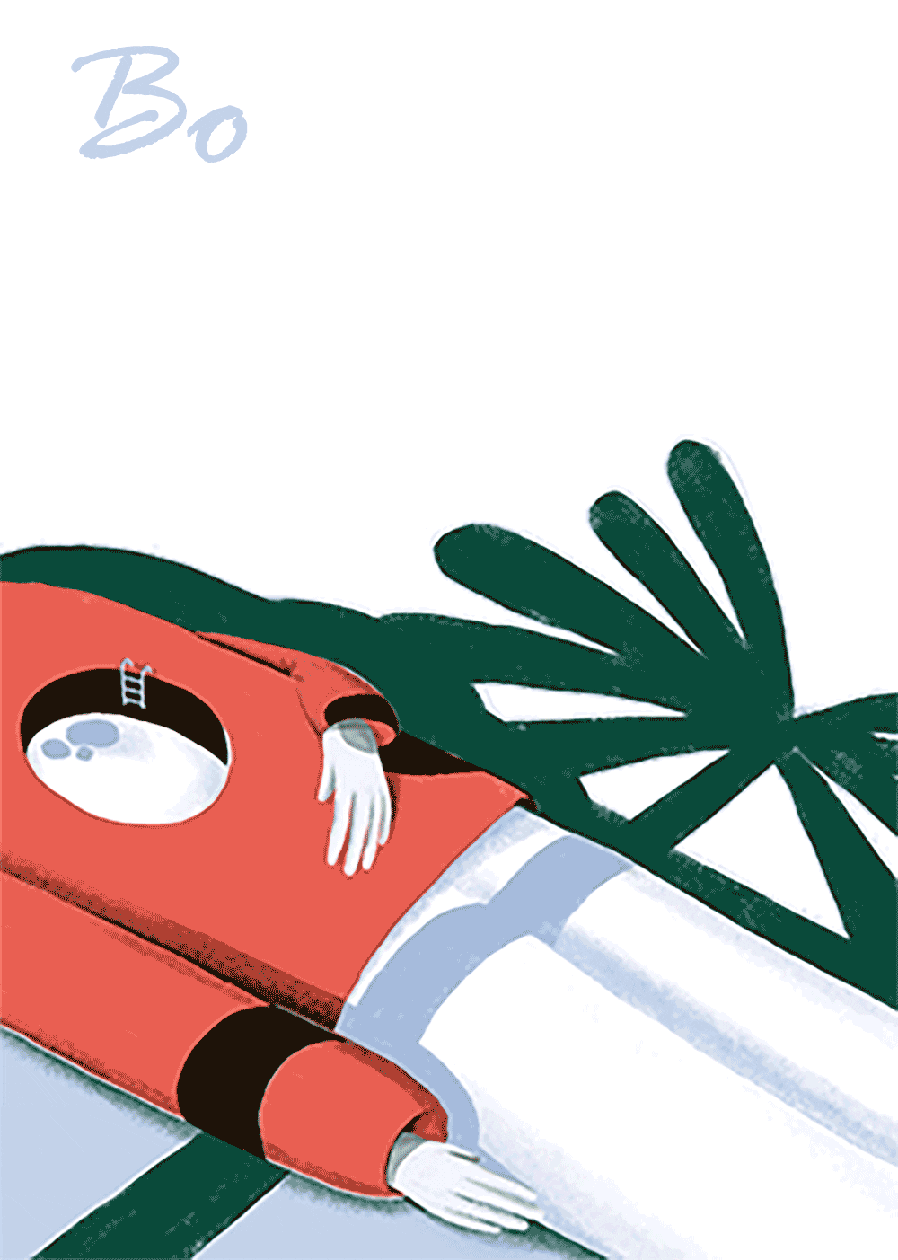 Palm Tree Hole Sticker by Thomas Wlazlo