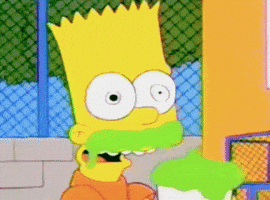 The Simpsons Brain Freeze Gif