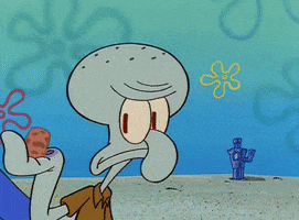 frustrated squidward tenticles GIF by SpongeBob SquarePants