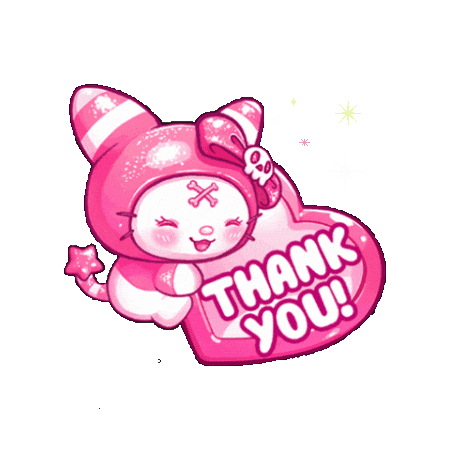 Thanks Thank You Sticker by Candy Kult Land