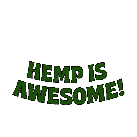 Typography Hemp Sticker by Awesome Merchandise