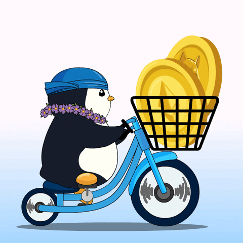 Crypto Bike GIF by Pudgy Penguins