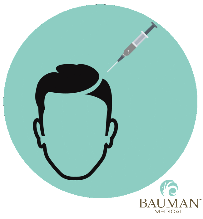 Syringe Hair Loss Sticker by baumanmedical