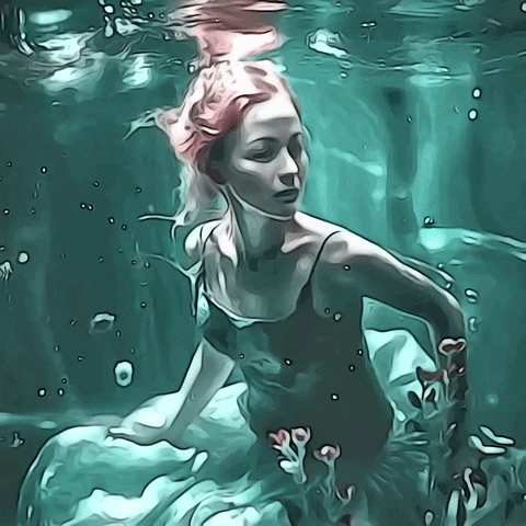 Water Witch Swimming GIF by The3Flamingos