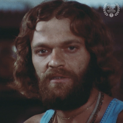 Movie gif. Longhaired and bearded Asher Tzarfati as Mike in An American Hippie in Israel gazes solemnly at us and shakes his head, saying, "you fools!" which appears as text.