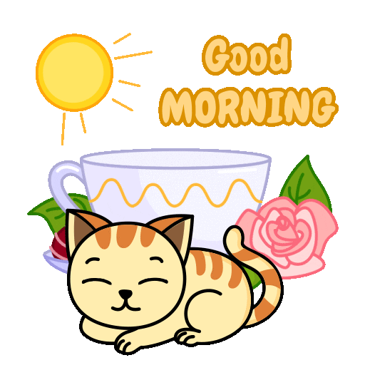 Good Morning Coffee Sticker by My Girly Unicorn & friends