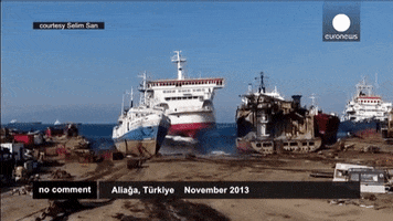 mati awesome crash turkey boat GIF