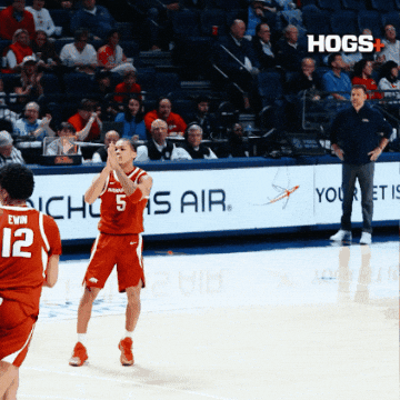 Basketball Celebrate GIF by Hogs+