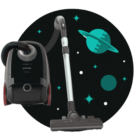 Vacuum Cleaner Space Sticker by Gorenje