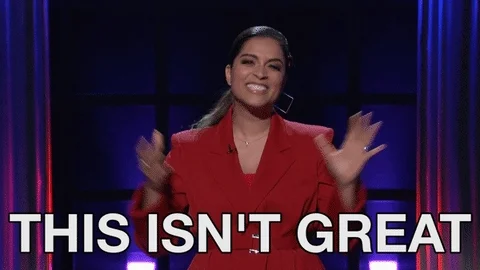 Oh No Reaction GIF by A Little Late With Lilly Singh